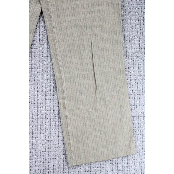 Alberto Pants Mens Size 34x34 Brown Striped Stretch Comfortable Flat Front NWT - Picture 3 of 12